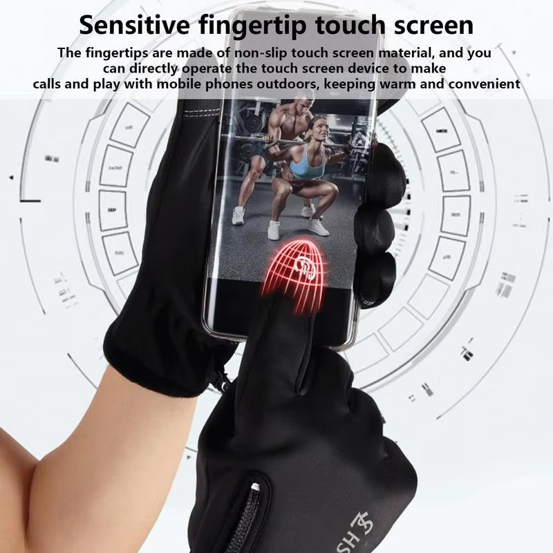 USB Heated Motorcycle Gloves Touch Screen Gloves Heating Thermal Gloves for Cycling Running Driving Hiking Walking Keep Warm